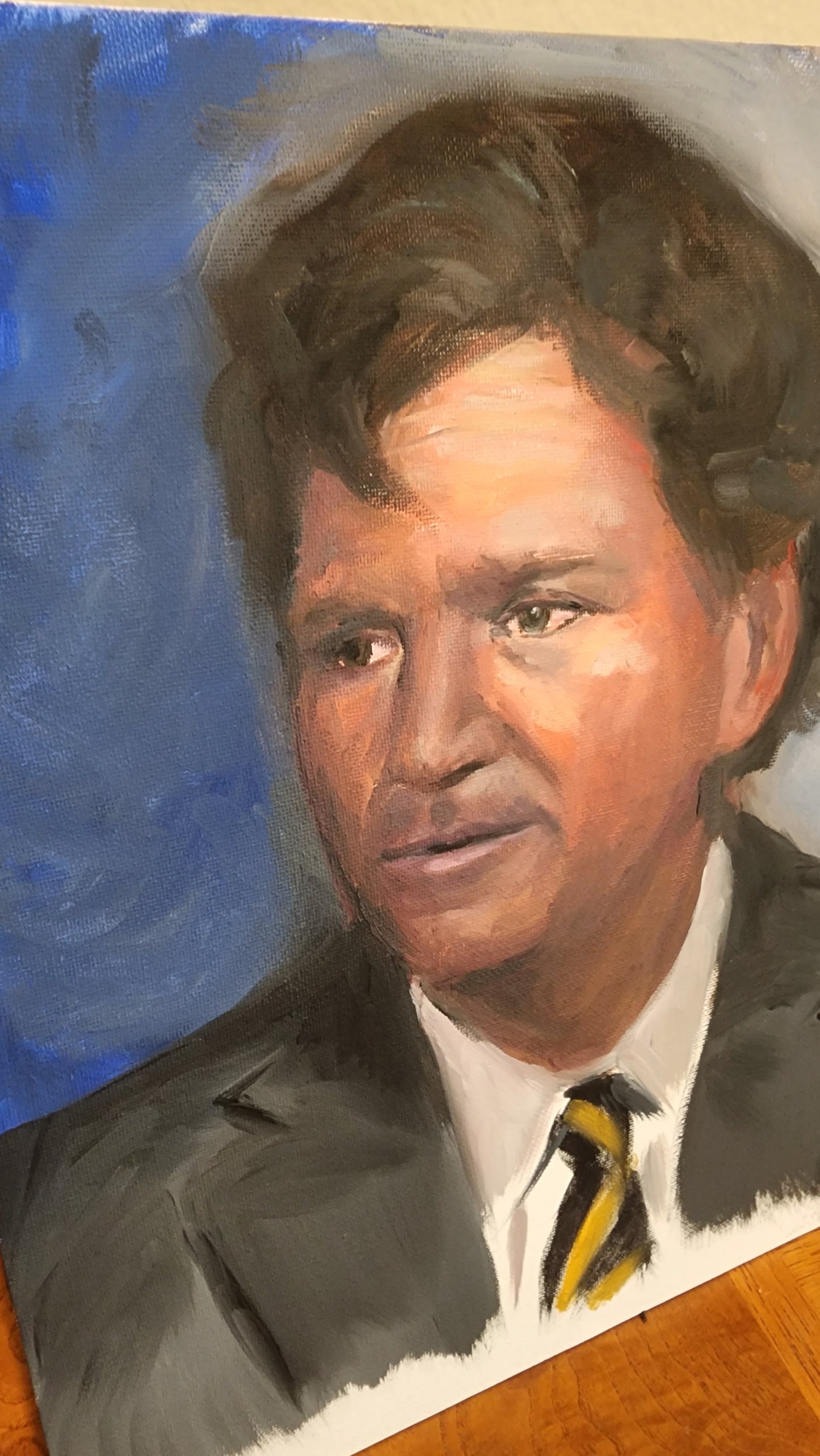 Tucker Carlson Oil Painting