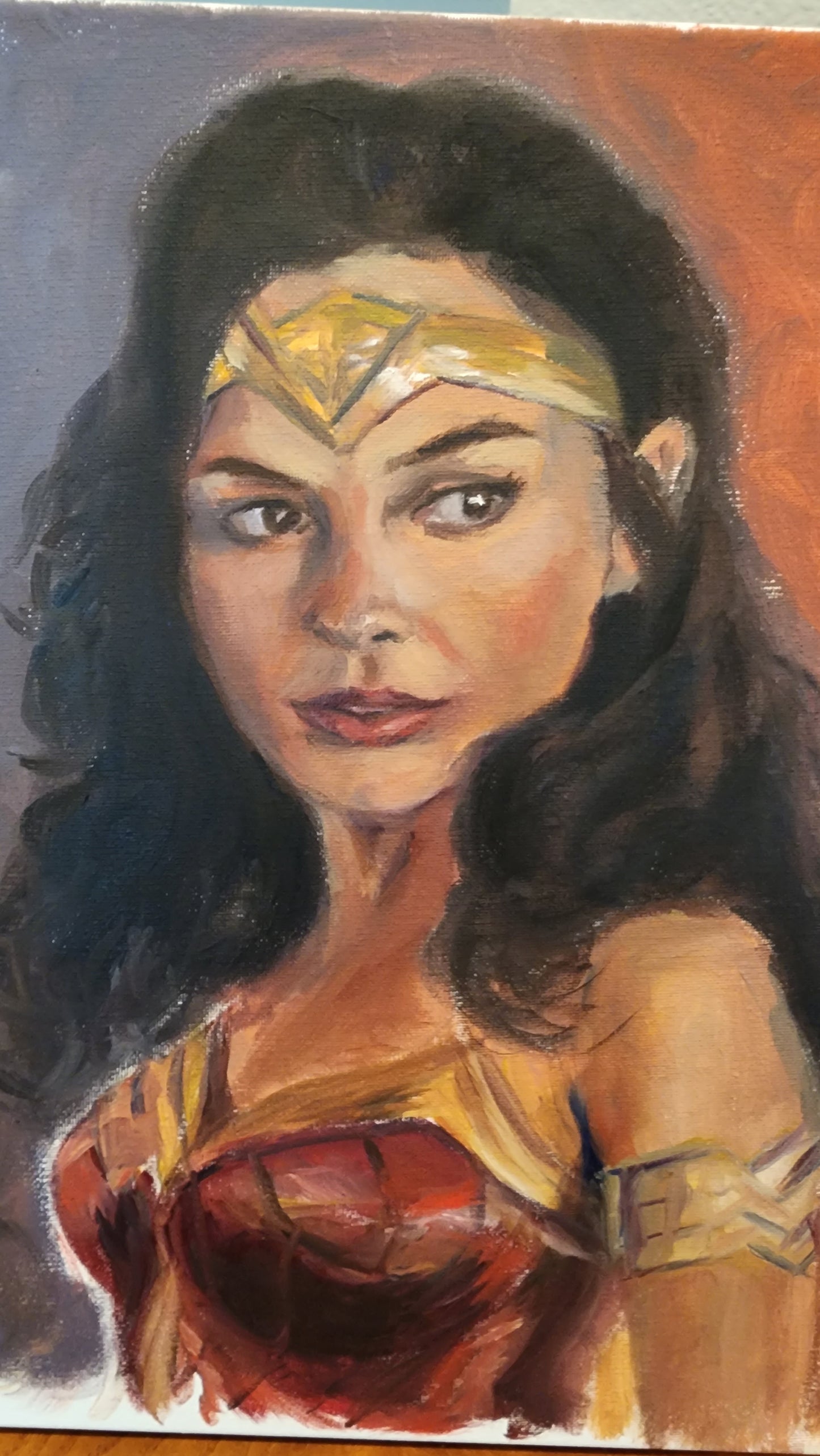 Gal Gadot "wonderwoman" Oil Portrait