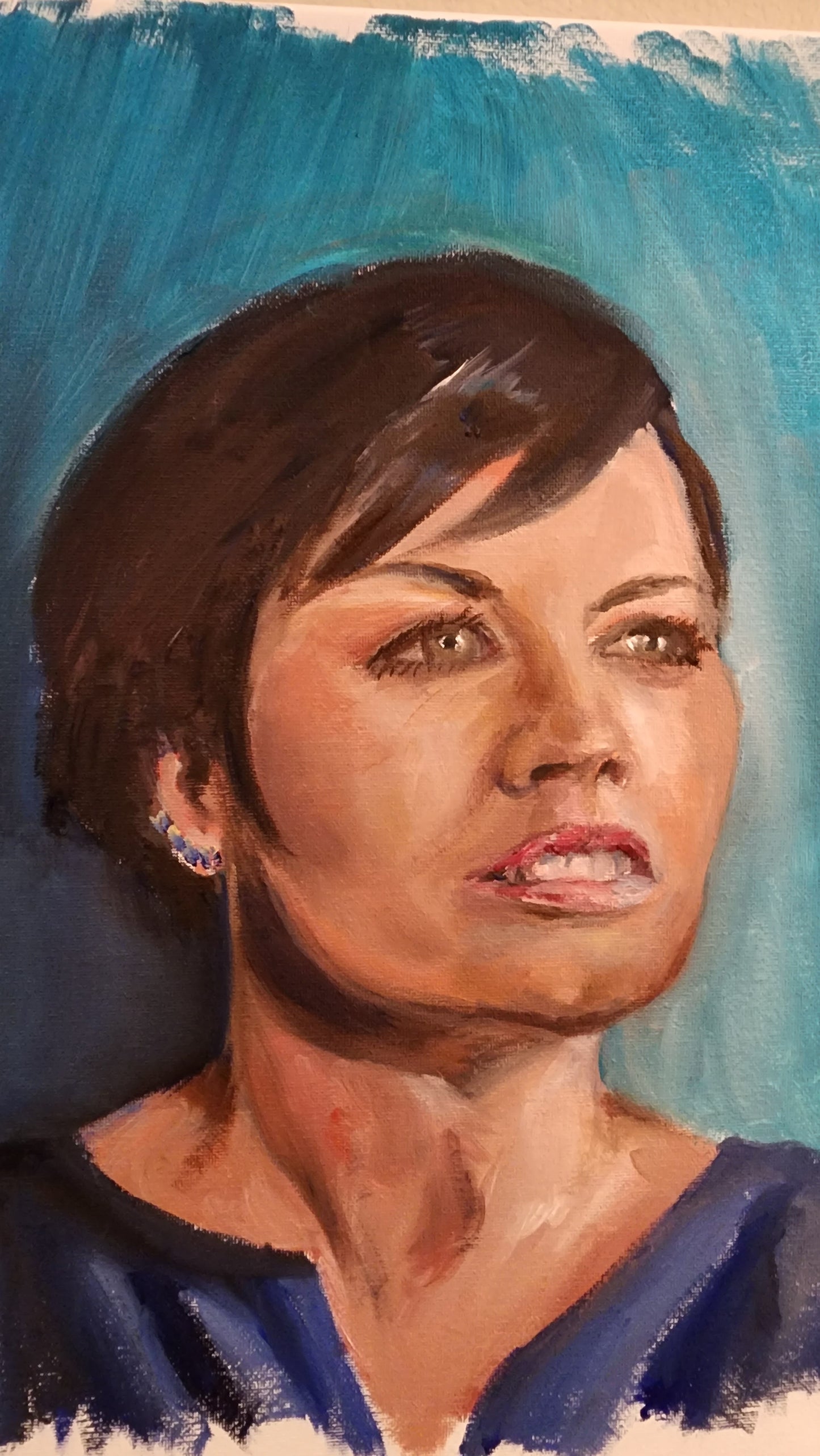 Dolores O'Riordan "Cranberries" oil portrait