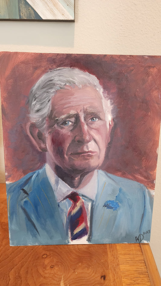 King Charles Oil Portrait