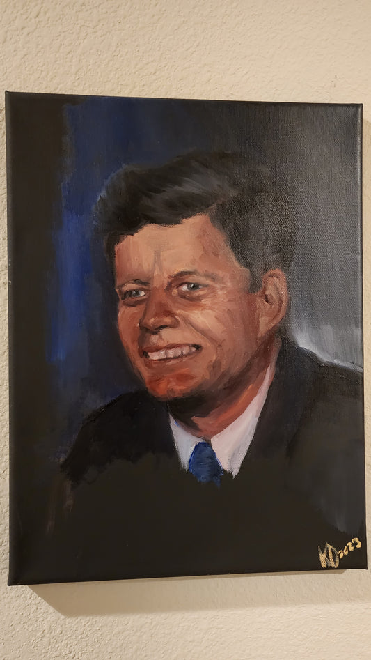 JFK oil painting