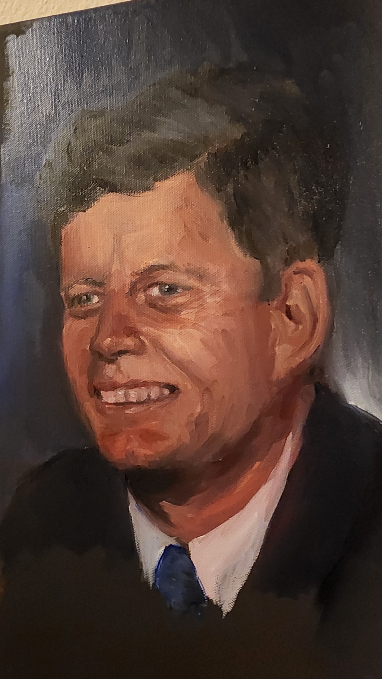 JFK oil painting